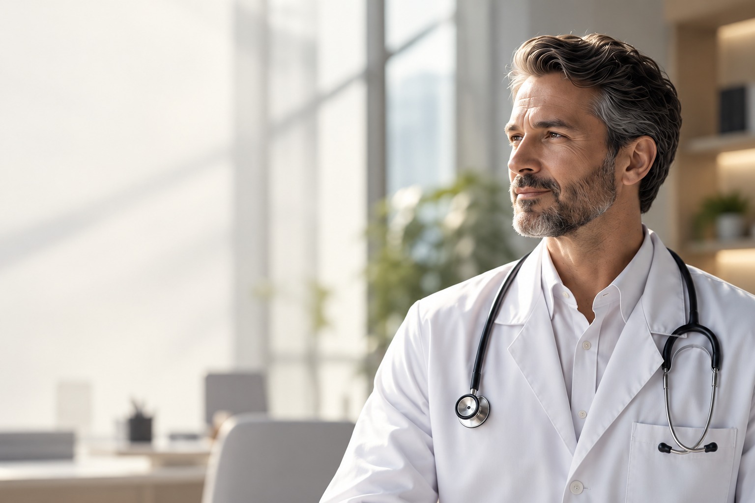 Médico em consultório